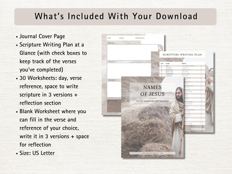 Names of Jesus Scripture Writing Plan: 30-day Bible Study (digital ...
