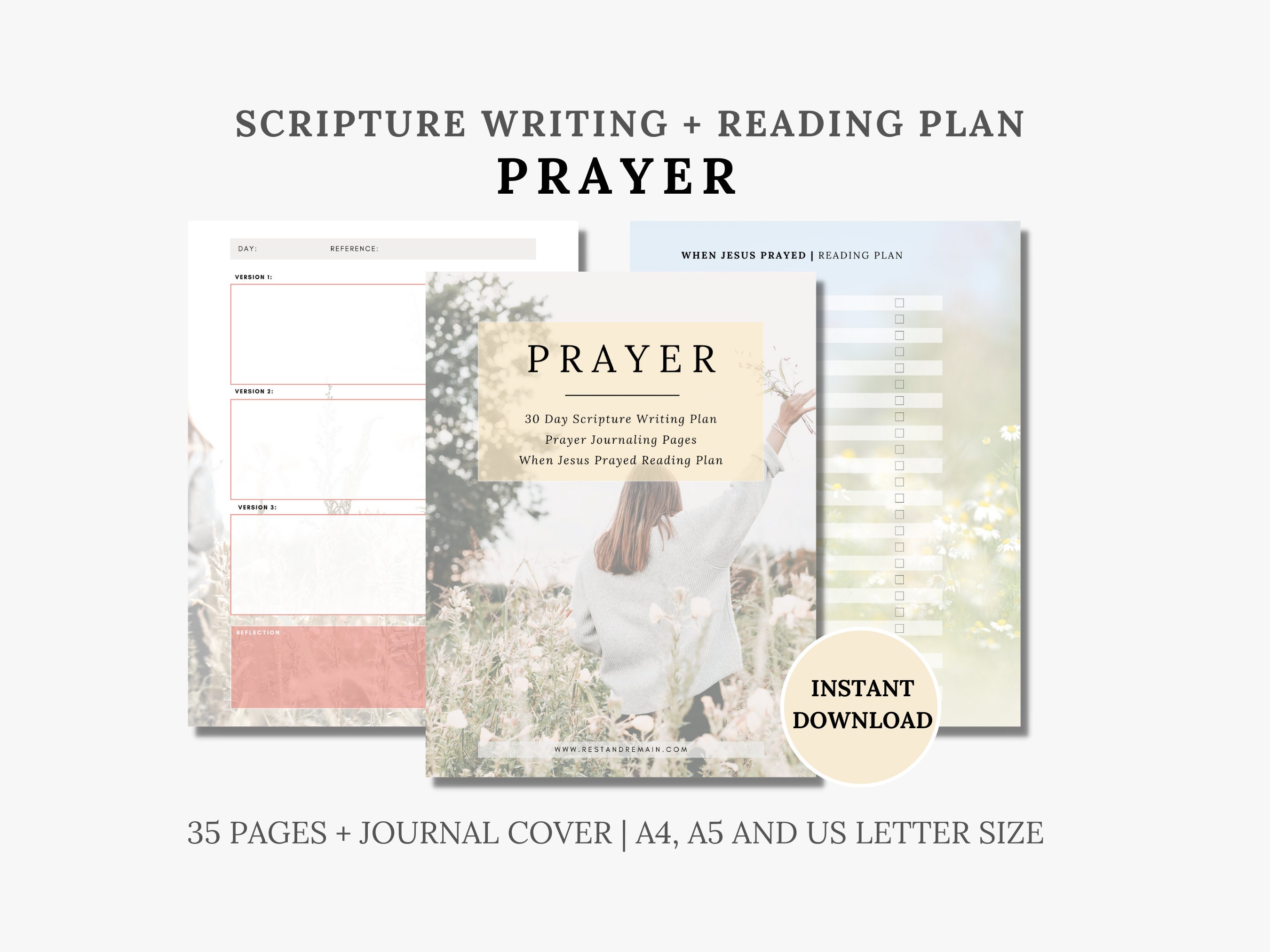 Daily Plan. PDF Printable. Instant Download. Christian Day Planner With  Scripture and Prayer. Worksheet. Calendar. Notebook. Bible Verse. 