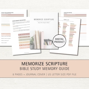 Bible Memory Verse Guide: Scripture Writing, Daily Devotion (Digital Download)