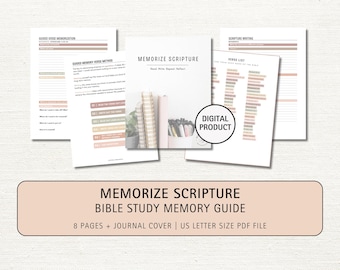 Bible Memory Verse Guide: Scripture Writing, Daily Devotion (Digital Download)