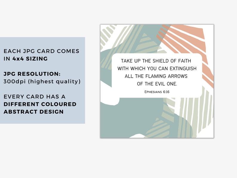 The Armor of God Printable Bible Verse Cards, Scripture Memory Verse