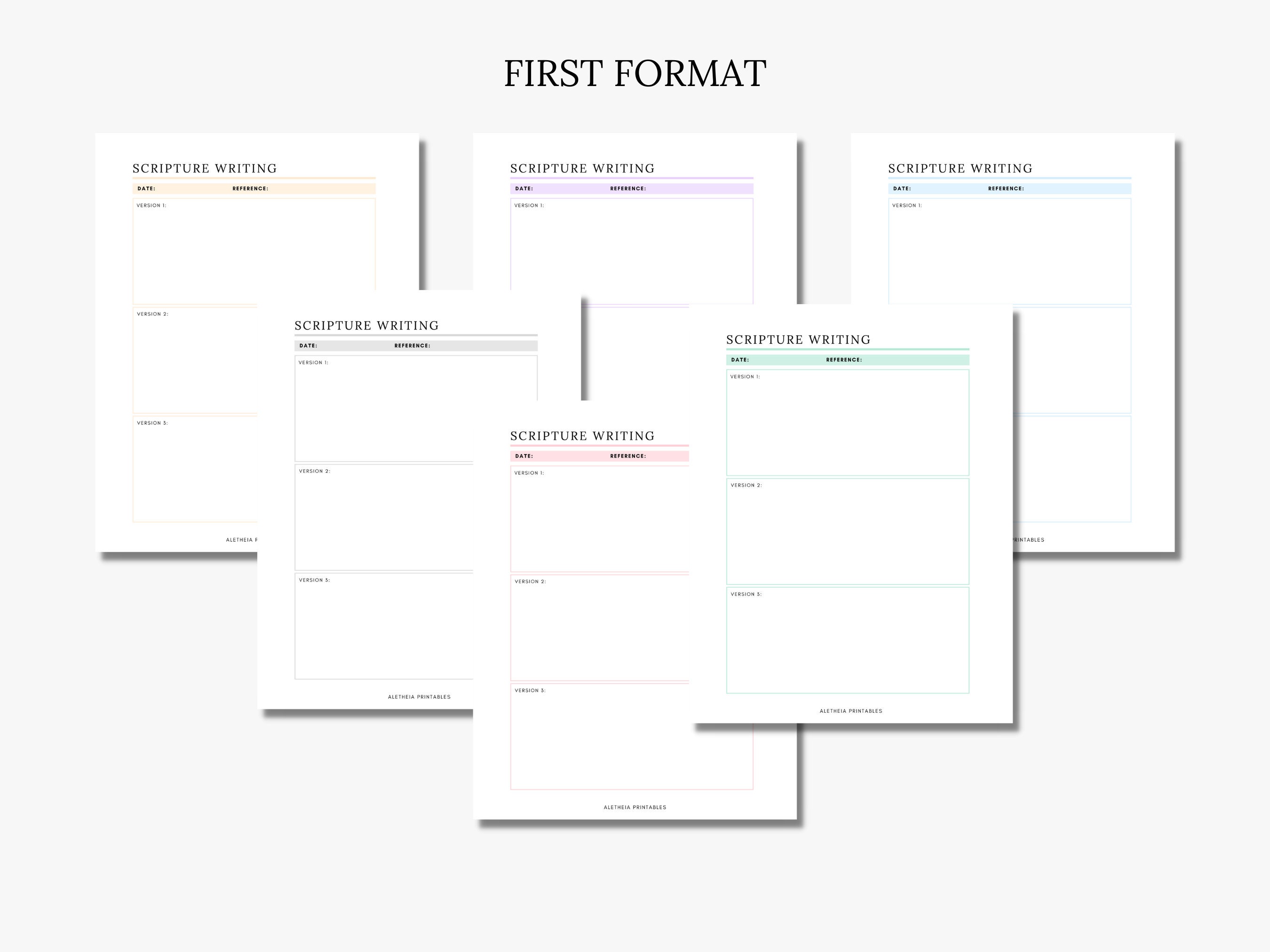 Scripture Writing Blank Pages Printable, Bible Study Resource, Bible ...