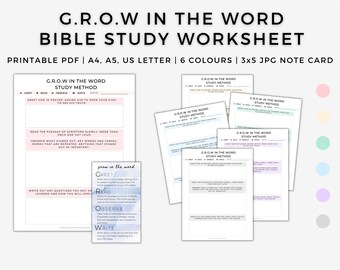 Bible Word Study Worksheets - Etsy
