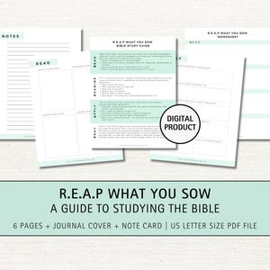 REAP Bible Study Guide: Scripture Study Worksheets (Digital Download))