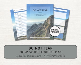 Do Not Fear Scripture Writing Plan: Anxiety Bible Verses (Digital Download)