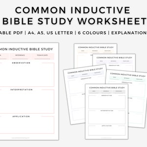 Printable Inductive Bible Study Worksheets, Guided Bible Journaling ...