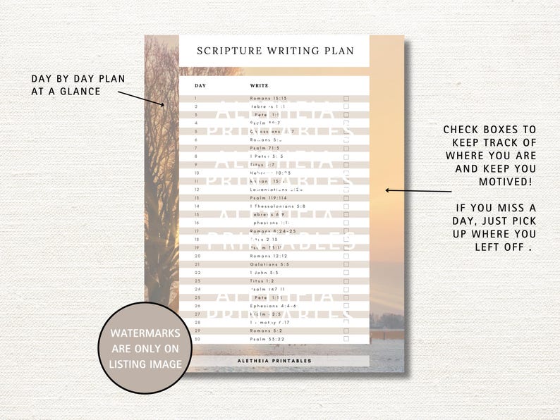 Hope Scripture Writing Plan: 30-day Bible Verse Journal (digital ...