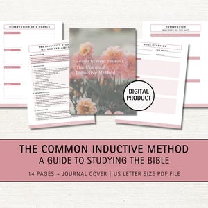 Common Inductive Bible Study Method Printable, How to Study the Bible, Christian Faith, Journal Notes, Scripture Study Worksheets