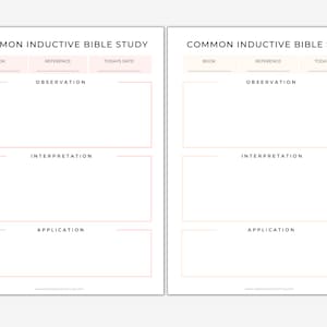 Printable Inductive Bible Study Worksheets, Guided Bible Journaling ...