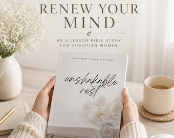 Erneuere deinen Geist Bibelarbeit | Christliches Angst & Mindset Arbeitsbuch | Negative Gedanken mit der Schrift brechen