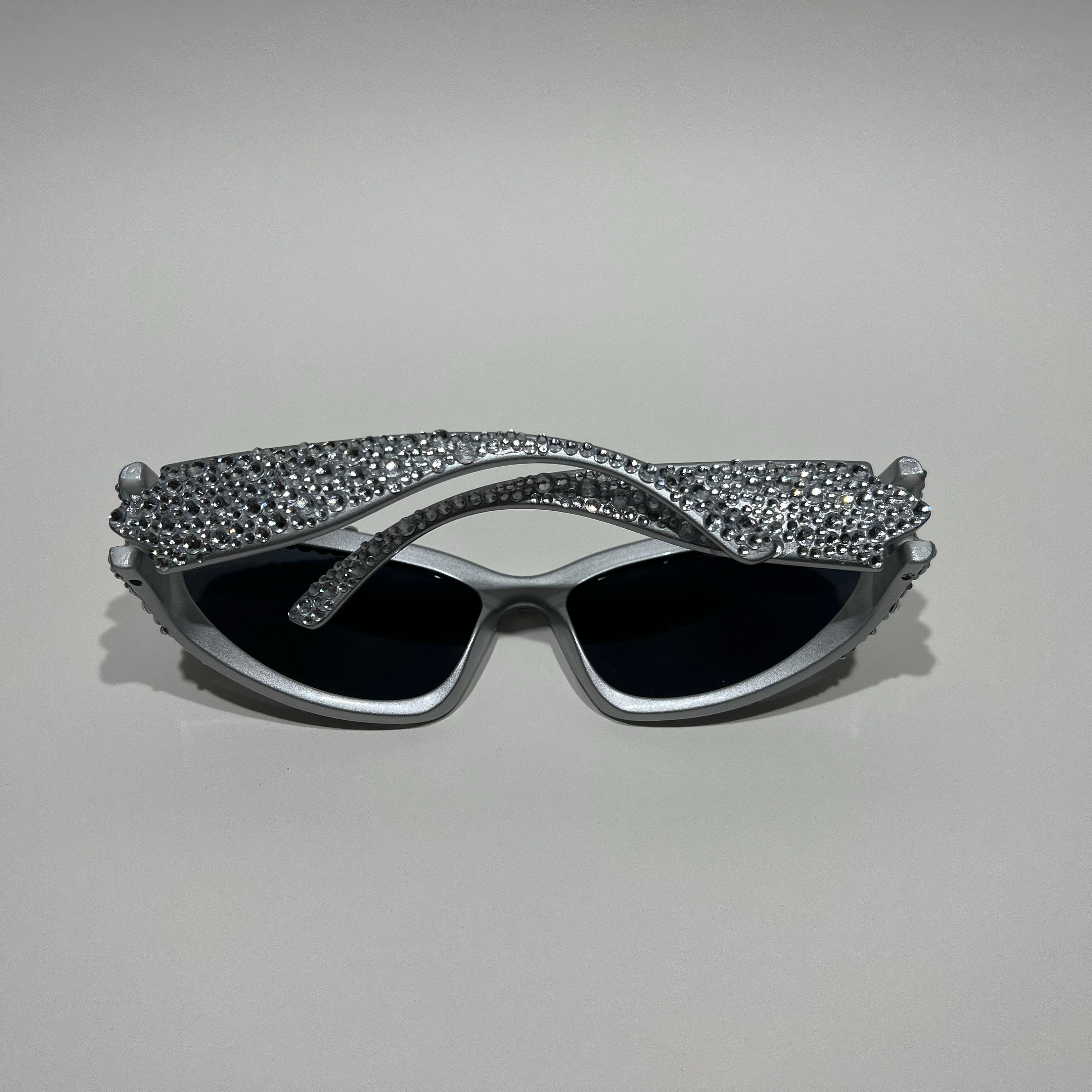 Chopard Dice Swarovski Crystals Sunglasses Y2K Bling Silver Chopard SCHL23 Aviator Sunglasses | Fashion Eyewear main image 3