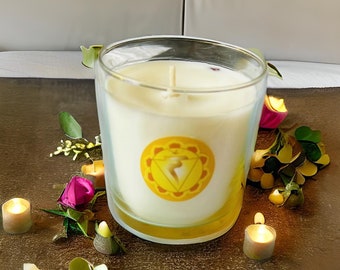 Chakra candles handmade and infused with the energy of the ocean.