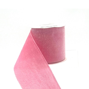 Rubans de 2,5 pouces au toucher velours - Noir, bordeaux, orange, rose, violet, blanc - Rubans pour couronne de Pâques, Noël - Saint-Valentin