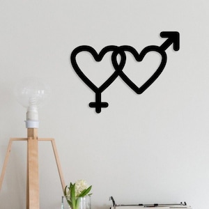 Heterosexuelles Schild Wanddekoration