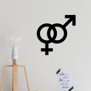 Heterosexuelles Schild Wanddekoration