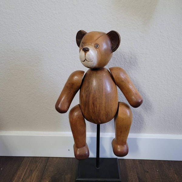 Wooden Teddy Bear Etsy