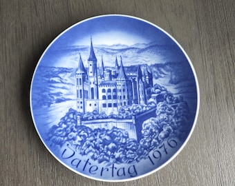 Vintage Bareuther Hohenzollern Castle Plate | 1976 Father's Day Souvenir