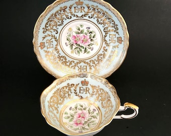 Paragon Krönung Teetasse & Untertasse - Queen Elizabeth II 1953 Royal Gedenk China