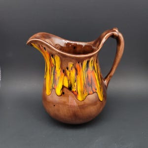 Funky Handmade Ceramic Pitcher | Canadian Pottery by Albrecht Naramata 1970s | 32 oz