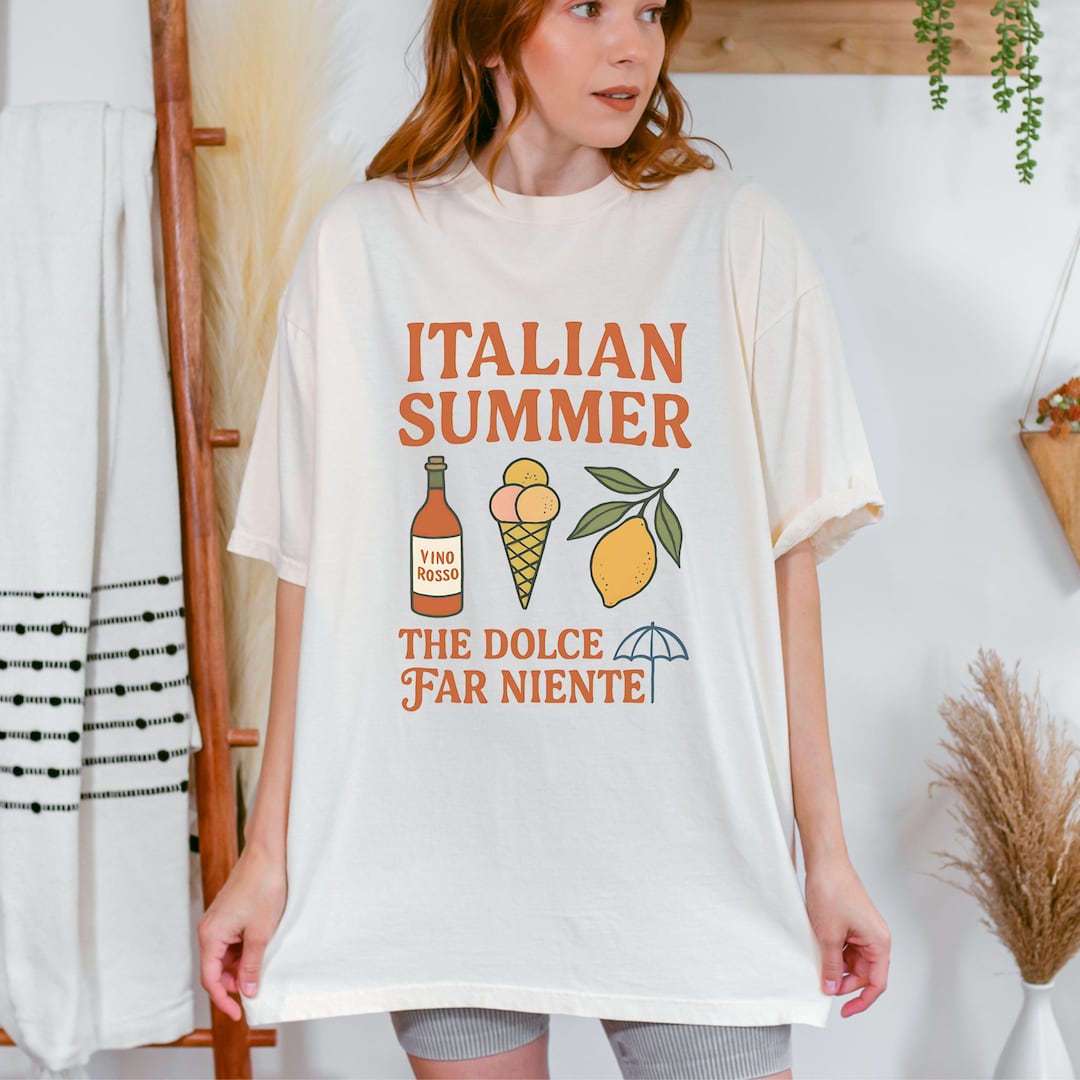 The Dolce Far Niente Shirt, Italian Summer Retro Tee, Amalfi Coast