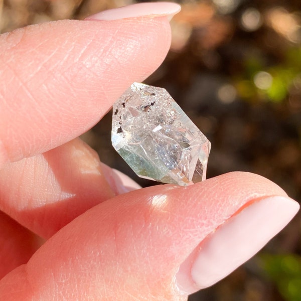 Herkimer Diamond Rough Natural (0.5") Raw - 1 Piece Clear High Quality Natural Unpolished Crystal Gemstone - Amplification Enhance Intuition