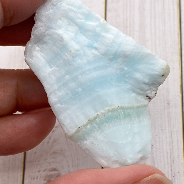 Blue Aragonite Raw - 1 Piece High Quality Natural Rough Crystal Gemstone - Throat Chakra - Calm Soothing Healing Communication