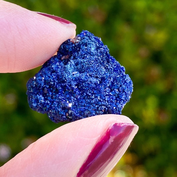 Azurite Rough Natural Blue (0.5"-0.75") Raw - 1 Piece High Quality Unpolished Sparkle Crystal Gemstone Blueberry - Peace Intellect Clarity