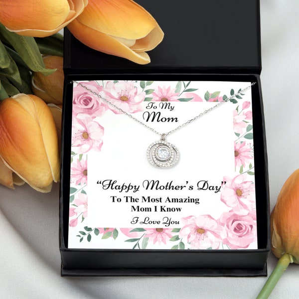 Mother's Day Lovely Silver Necklace, To a Very Special Mom, Stunning Gift For Single or Bonus Mom, Gift of Love and Gratitude, Unique Gift