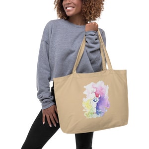 Poodle Doodle Large organic tote bag