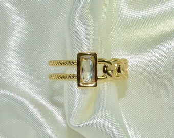 18k Gold-Plated Unique Ring Resizable and Tarnish-Free