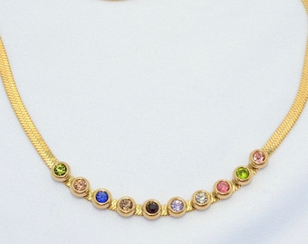 Rainbow Necklace - 18K Gold-Plated and Tarnish-Free