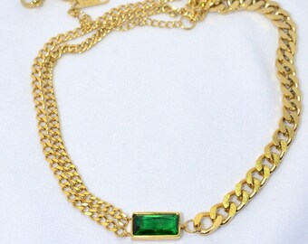 Emerald Necklace - Tarnish-Free