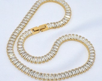 Tennis Necklace - 18K Gold-Plated and Tarnish-Free