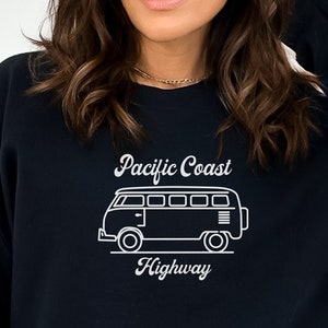 Pacific Coast PCH Crewneck Sweatshirt, PCH Sweater, California Gift,  P.C.H. Roadtrip Pullover, Vacation Sweatshirt, Los Angeles Gift