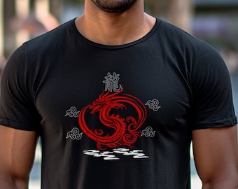 Chinese Dragon Shirt, 2024 Dragon Graphic Tee, Chinese New Year Tshirt, Lunar New Year Gift, Chinese Zodiac Gift, Chinese Dragon T-shirt