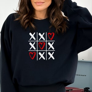 XOXO Crewneck Sweatshirt, Cute Sweatshirt, Gift for Her, Cute Valentines Day Crewneck, Valentine Sweater, Funny Valentine Gift
