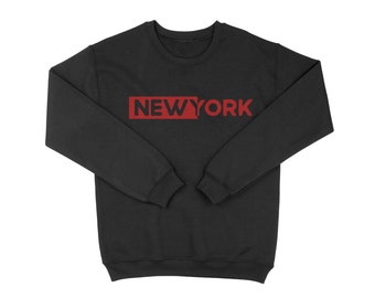 New York Crewneck Sweatshirt, New York Pullover, New York Gift, NY Unisex Sweater, East Coast Vibes, New York Sweater
