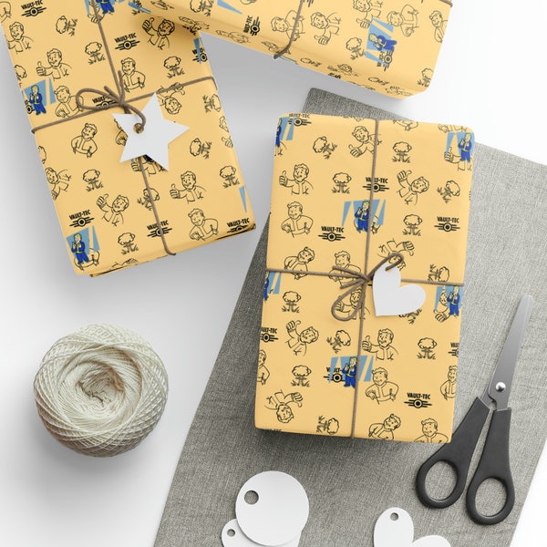 Fallout Vault Boy Yellow Wrapping Papers