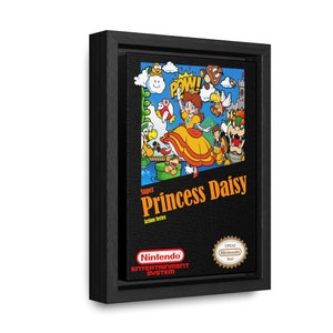 Princess Daisy Retro NES Boxart Gallery Canvas Wraps, Vertical Frame