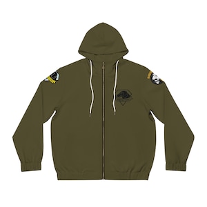 Metal Gear Diamond Dogs Never be Game Over unisex Full-Zip Hoodie Big Boss Solid snake