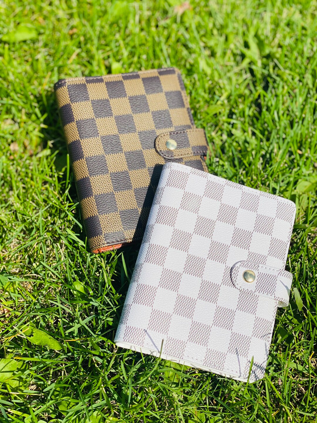 A7 Checkered Wallet Binder gold 