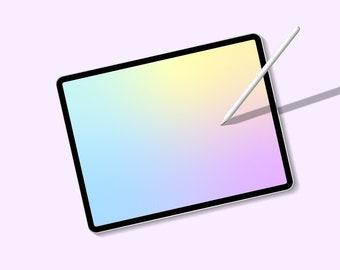 Papel de parede gradiente pastel para iPad, papel de parede estético, feminino, download instantâneo, papel de parede bonito para iPad, papel de parede para iPad Pro