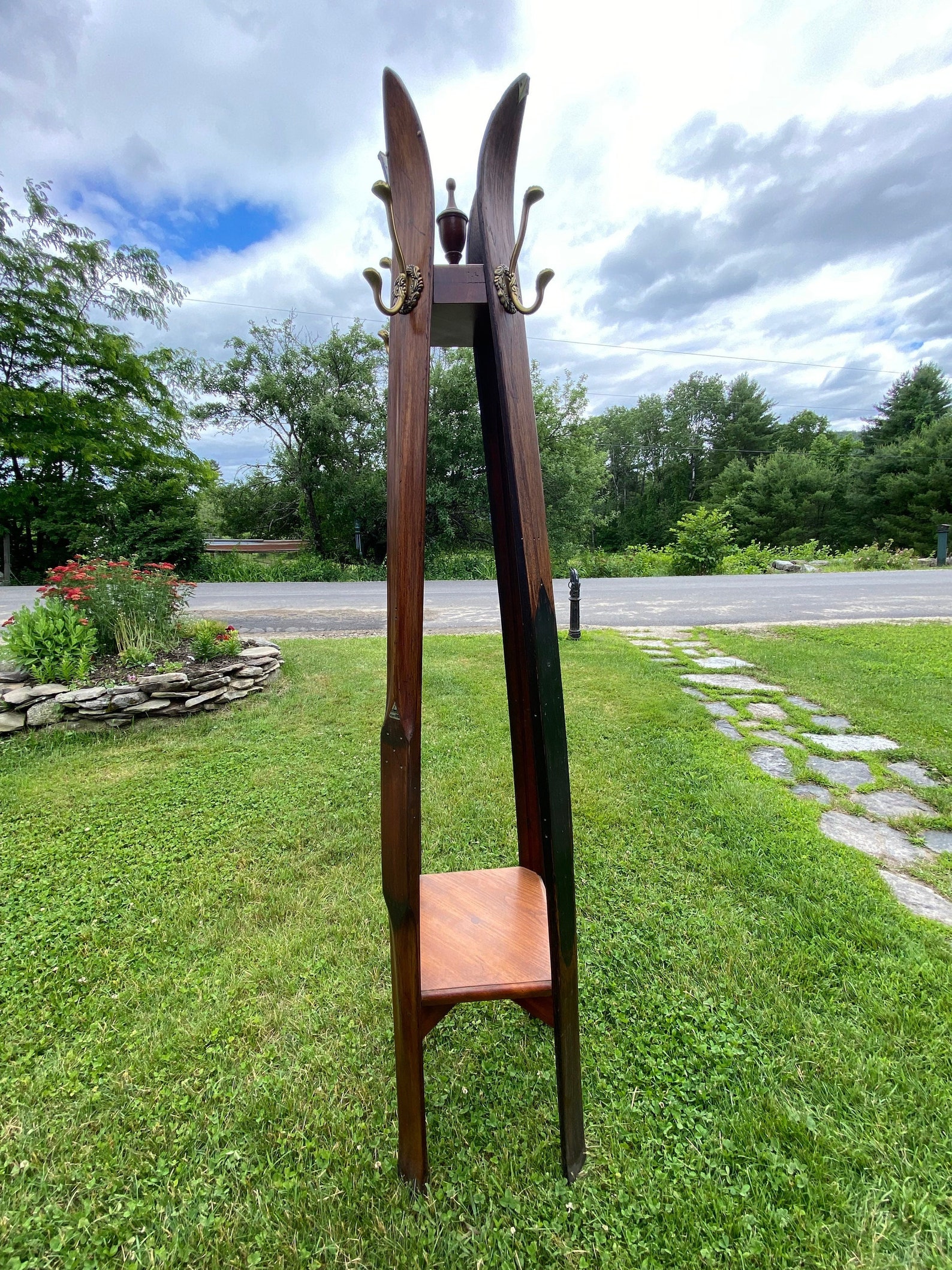 Antique Skis Coat Rack Etsy