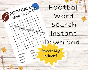 football word search etsy uk