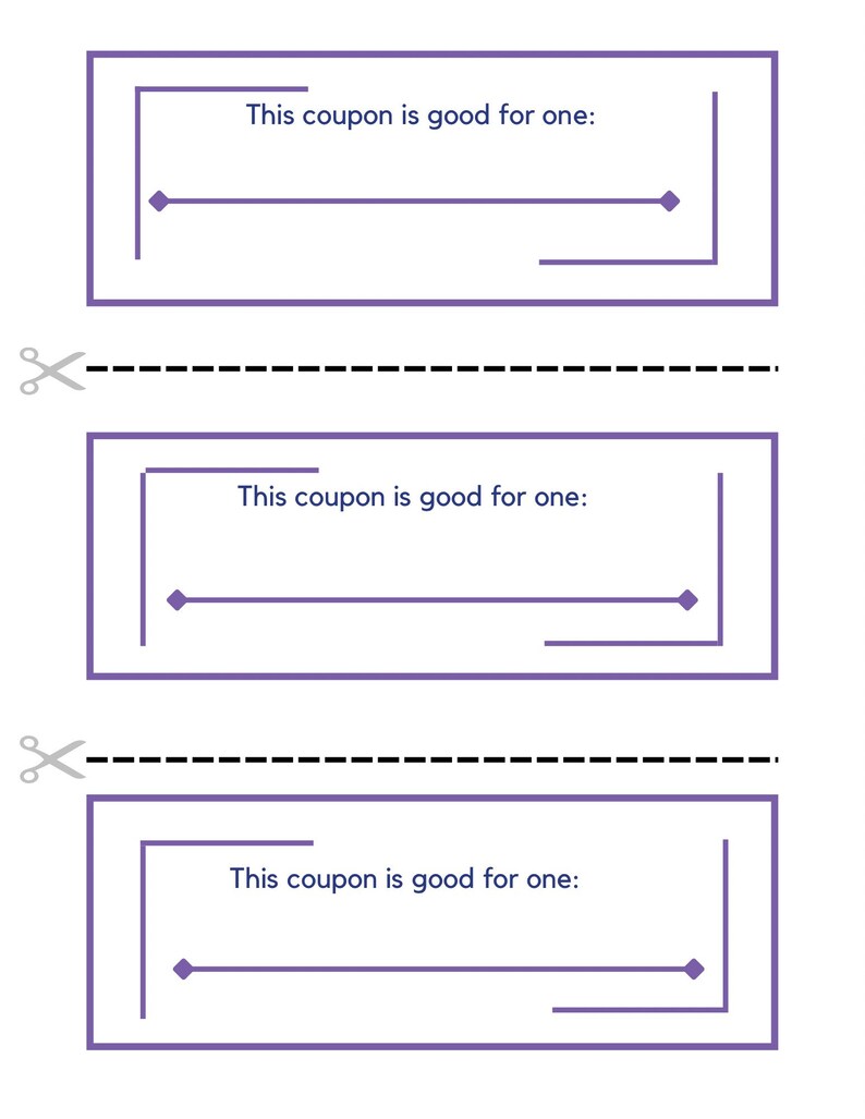 Printable Summer Activity Coupons for Kids Summer Voucher - Etsy