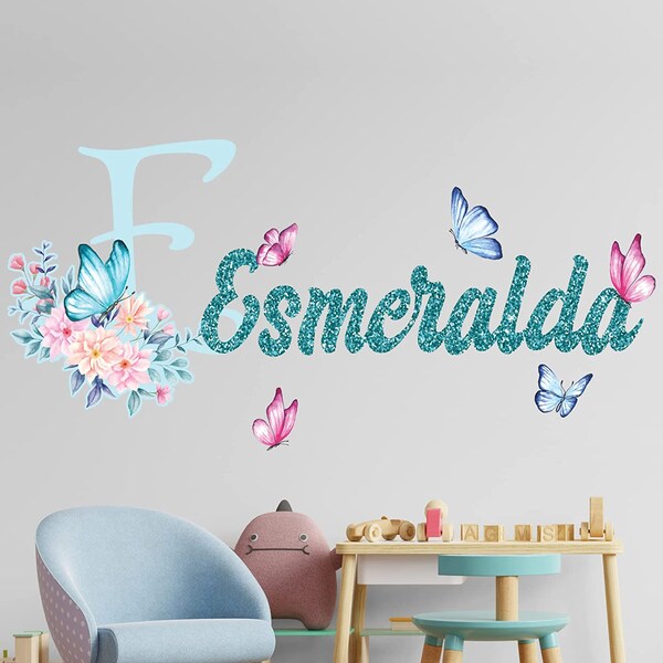 Butterfly Letter Decal Etsy