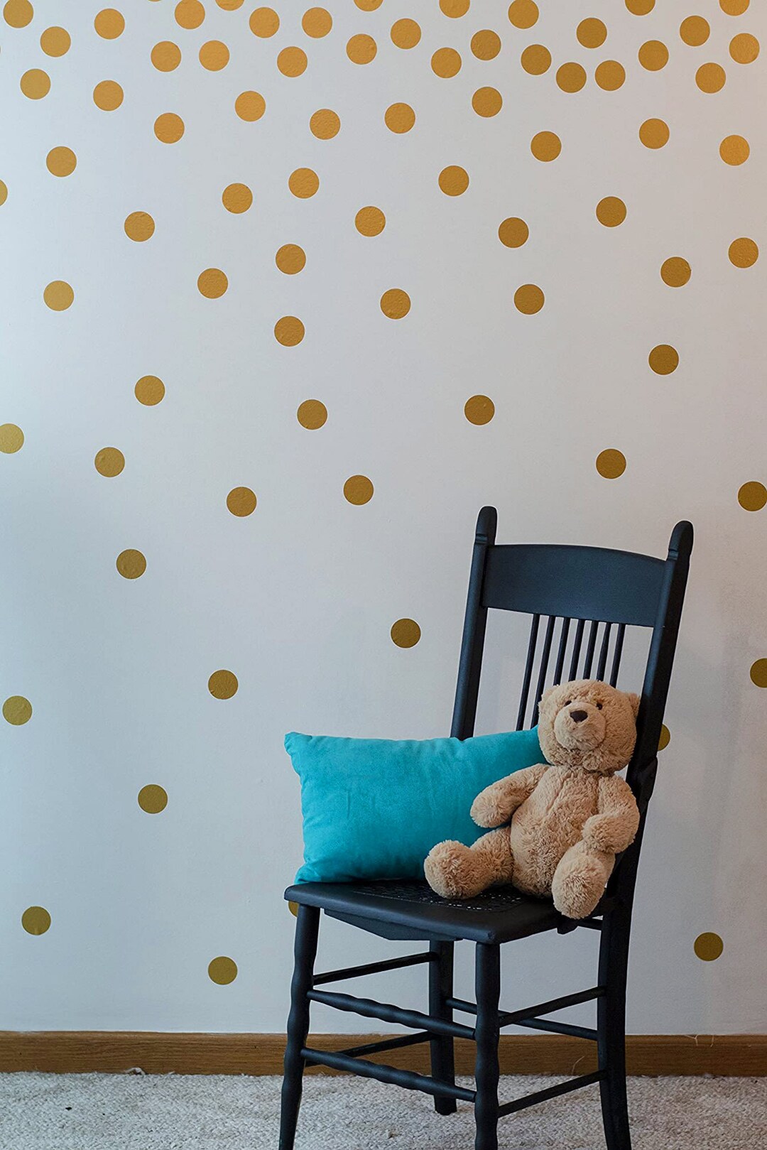 Gold Wall Decal Dots 200 Decals Easy to Peel Easy to Stick Etsy