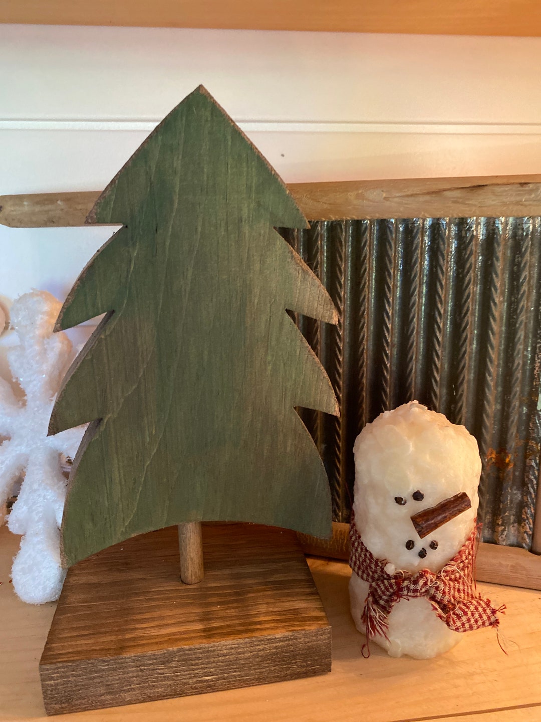 Primitive Wooden Christmas Tree Etsy