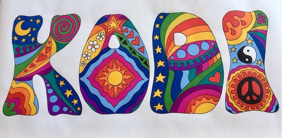Custom Name Art. Psychedelic. up to 6 Letters. - Etsy