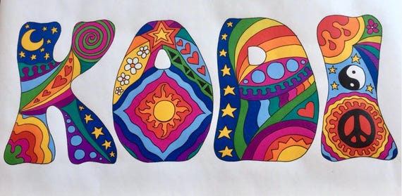 Custom Name Art. Psychedelic. up to 12 Letters. - Etsy